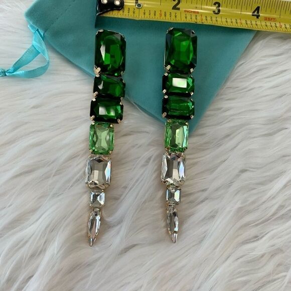 New Fashion  Shiny Rhinestone Long Earrings - Picture 10 of 13